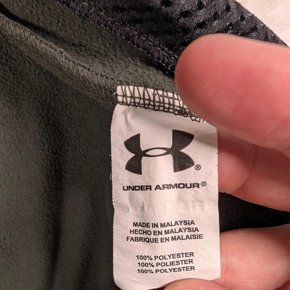 Under Armour Jacket Boys XL Green Camo ColdGear Hooded Full Zip Fleece Outerwear - Picture 6 of 13
